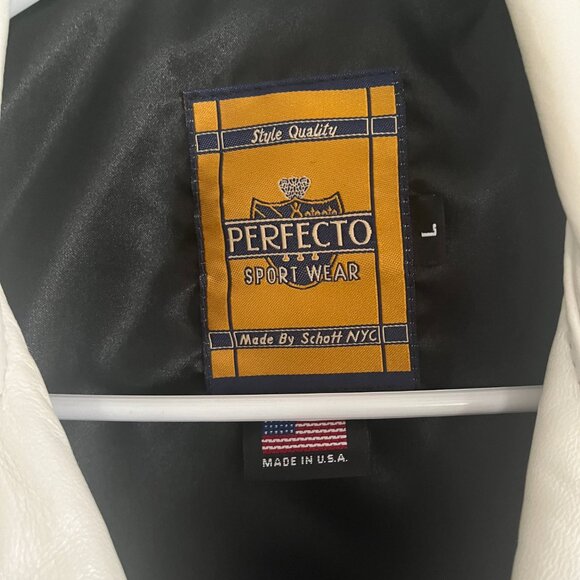 Perfecto Genuine White Leather Jacket- Worn Once! - Picture 5 of 8